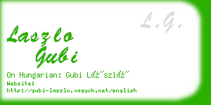 laszlo gubi business card